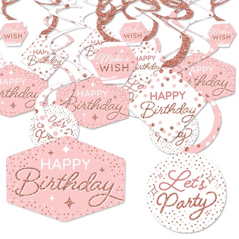 Big Dot Of Happiness Pink Rose Gold Birthday - Happy Birthday Party Giant  Circle Confetti - Party Decorations - Large Confetti 27 Count : Target