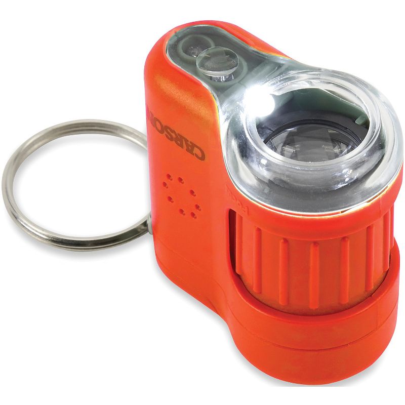 CARSON® MicroMini™ 20x LED Lighted Pocket Microscope, Orange, 5 of 9