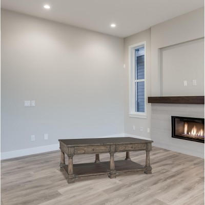 Lincoln Park Brown Wood Rectangular Coffee Table with Storage