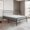 SeaCamel Victorian Style Full Size Platform Bed - Elegant Black Metal Frame with Headboard, Footboard & Underbed Storage, No Box Spring Needed - 4 of 4