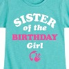 Girls' - Barbie - Sister Of The Birthday Girl Fitted Short Sleeve Graphic T-Shirt - 2 of 4