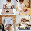 Aoibox Silicone Placemats for Baby & Toddler, Non-Slip Food Mats for Eating, Mess-Proof with Raised Edges, Includes 2 Packs - 3 of 4