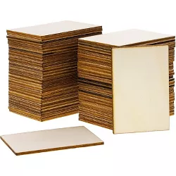 Bright Creations 60 Piece Wood Rectangles for Crafts, Unfinished Wooden Cutout Tile, 2x3 in