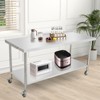 Stainless Steel Food Prep Table,Kitchen Work Table with Adjustable Under Shelf,Utility Table with Hooks for Restaurant,Garage,Hotel and Home - 4 of 4