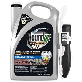 Roundup Dual Action 365 Weed & Grass Killer Plus 12 Month Preventer Vegetation Killer Wand Herbicide - 168oz