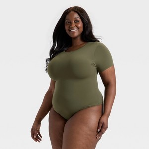 Women's Luxury Collection 4-Way Stretch Short Sleeve Bodysuit - Auden™ - 1 of 3