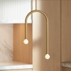 Possini Euro Design Possini Euro Claudelle 8 3/4" Wide Warm Brass 2-Light Mini Pendant - 2 of 4