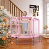55'' Toddlers Trampoline with Safety Enclosure Net and Balls, Indoor Outdoor Mini Trampoline for Kids - 2 of 4