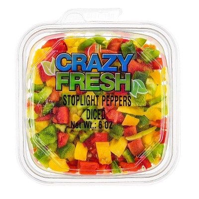 Crazy Fresh Diced Stoplight Peppers - 6oz