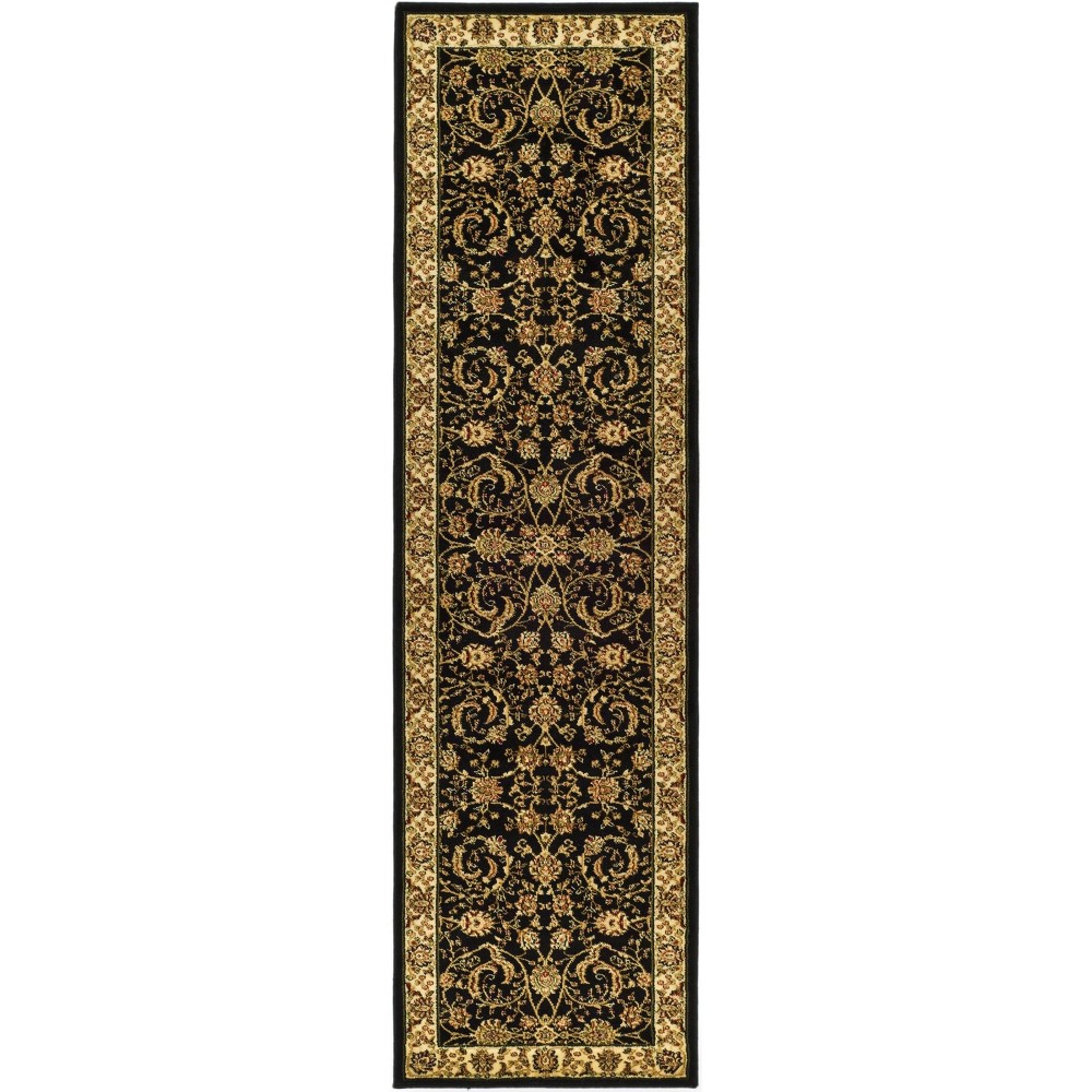 2'3inx14' Runner Loomed Medallion Rug Black/Ivory - Safavieh