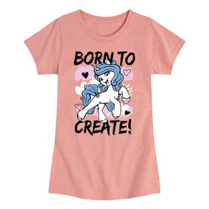 Girls' - My Little Pony - Born To Create Fitted Short Sleeve Graphic T-Shirt - 1 of 3