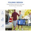 CAVINAS 2PC Folding Beach Chair with Mesh Fabric & Headrest Pillow,Adjustable 5-Position Portable Chair for Outdoor,Lawn,Backyard - 4 of 4
