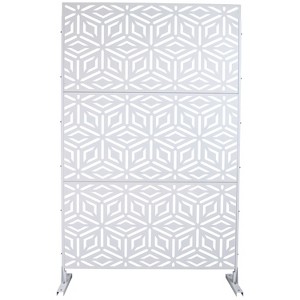 CAVINAS Matrix Metal Decorative Patio Screens, Outdoor & Indoor, Freestanding Decorative Privacy Screen for Deck Balcony Patio - 1 of 4