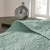 Gulches 3 Piece Full Reversible Bedspread Set,Seafoam - 4 of 4