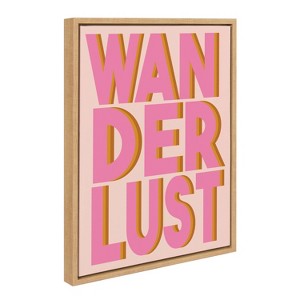 Kate & Laurel All Things Decor 18"x24" Wanderlust Framed Canvas by Apricot and Birch Natural - 1 of 4
