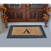 A1HC Natural Rubber & Coir 30x48, Monogrammed Doormat For Outdoor Entrance, Anti-Shed Treated Mat - 3 of 4