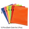 Unique Bargains Waterproof Cloth Zipper Home Office Travel File Bags 12 Pcs - 3 of 4