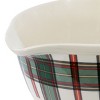 Gibson 3 Piece Holiday Plaid Stoneware 3.4qt Batter Bowl Set with Silicone Spatulas in White - 4 of 4
