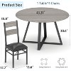 5 Piece Round Dining Table Set for 4, 43.3 Inch Wooden Kitchen Table & 4 Chairs Set for Small Spaces, Apartment - 2 of 4