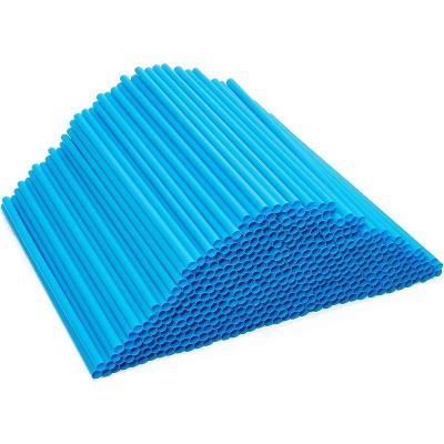 500-Pack Eco-Friendly PLA Disposable Drinking Straws, Plant Based, Compostable & Biodegradable, Alternative to Plastic Straws, Blue 8.3"