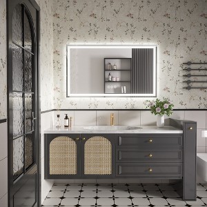 Tempered Glass Bathroom Mirror - 1 of 4