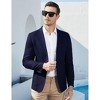 Clearlove Men's Linen Cotton Blend Two-Button Unstructured Blazer with Patch Pockets Relaxed Fit Sport Coat Business - 3 of 4