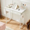 NicBex Home Office Desk 31.4" L Morden Writing Desk with 2 Drawers, Side Storage Pocket, Headphone Hook and Wooden Desktop for Study and Work - 2 of 4
