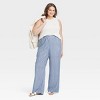 Women's Mid-Rise Wide Leg Linen Pull-On Pants - A New Day™ - 3 of 3