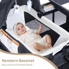 Kinder King 4-in-1 Convertible Baby Playard with Bassinet, Diaper Changer, Cradle&Bedside Sleeper, Breathable Mesh, Storage Organizer&Lockable Wheels - 4 of 4