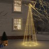 vidaXL Christmas Tree With Spike Warm White Powder-coated steel, copper, PVC - 10 x 3 ft Warm white - 2 of 4
