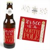 Big Dot of Happiness Red and Gold Friendsmas - Friends Christmas Party Decorations for Women and Men - 6 Beer Bottle Label Stickers and 1 Carrier - 3 of 4