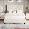 TWIN XL/Twin/Full /Queen/King Upholstered Bed Frame Heavy-Duty Platform Bed Frame w/ Upholstered Headboard and Strong Wood Slats - 3 of 4