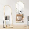 64"x21" Arched Full Length Mirror, Standing or Leaning Full Body Mirror with Aluminum Alloy Thin Frame. - 3 of 4