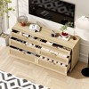 CAVINAS 59" Rattan Dresser with 6 Drawers for Bedroom,Modern Drawers with Metal Pulls for Kids Room,Living Room,Entry and Hallway,Natural - 4 of 4