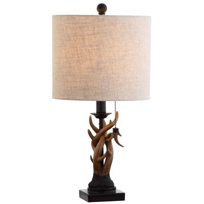 20.5" Gaston Resin Mini Table Lamp (Includes LED Light Bulb) Brown - JONATHAN Y