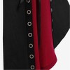 Clearlove Women's Halloween Hooded Color-Block Midi Dress Zip-Front Festive Costume Dress with Asymmetric Hem - 3 of 4