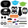 Big Dot of Happiness Hats Off Grad - 2025 Graduation Party Photo Booth Props Kit - 20 Count - image 2 of 4