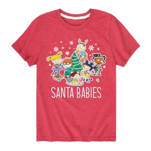 Boys' - Rugrats - Tommy and Friends Happy Holidays Short Sleeve Graphic T-Shirt - 1 of 4