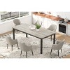 TROPOW 71 Inch Industrial Dining Table for 6-8 People, Wooden Rectangle Long Dinner Kitchen Table with Metal Legs, Round Corners, Writing Office Desk - 2 of 4