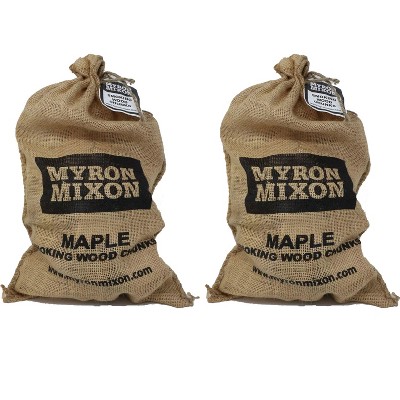 Myron Mixon Smokers BBQ Wood Chunks for Adding Flavor and Aroma to Smoking and Grilling at Home in the Backyard or Campsite 2 pounds, Maple (2 Pack)