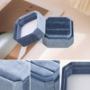 Unique Bargains Portable Double Slots Velvet Jewelry Ring Box for Proposal Engagement Wedding - 2 of 4
