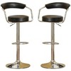 PAGED Contemporary Bar Stools Set of 2, Adjustable Swivel Kitchen Island Stools with Short Back Rounded Seat, Kitchen Chairs for Home Pub - 2 of 4