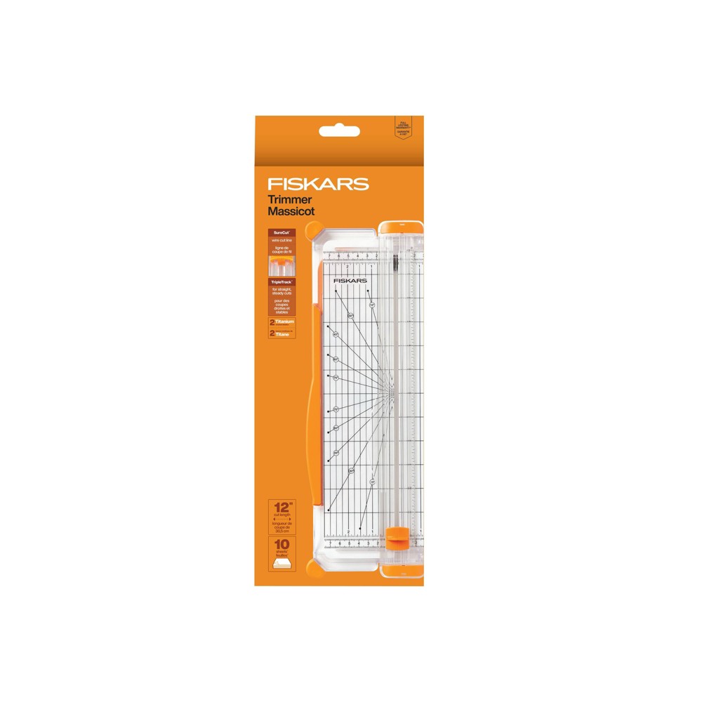 Photos - Accessory Fiskars SureCut School Supplies Paper Trimmer for Crafting 12" Cut Length Scrapbooking: Lifetime Warranty, Non-Powered 