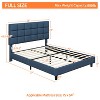 Yaheetech Upholstered Platform Bed Frame with Tufted Height Adjustable Headboard - 3 of 4