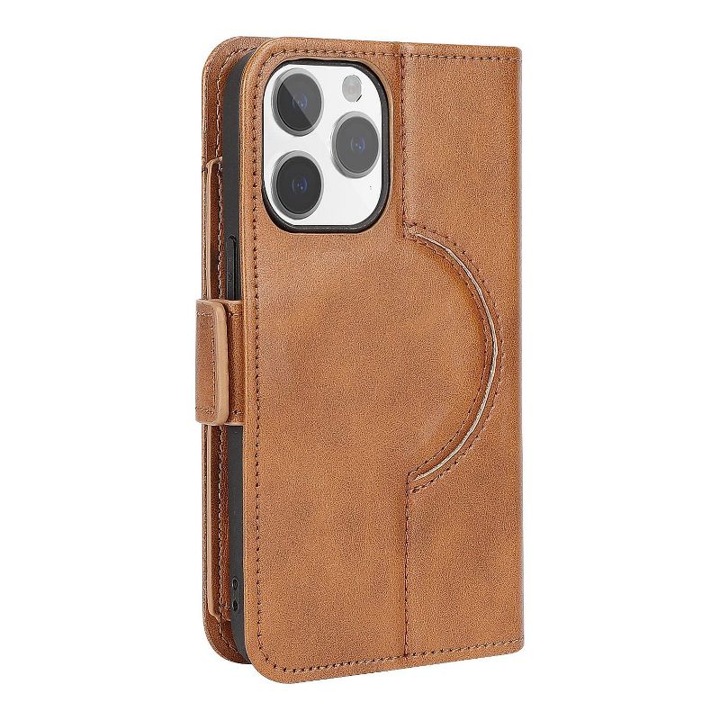 SaharaCase Folio Wallet MagSafe Phone Case for iPhone 15 Pro Shock Absorbing Brown (CP00468), 1 of 9