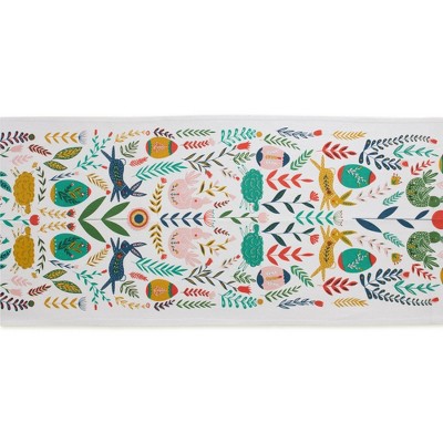 108" x 14" Cotton Easter Garden Kitchen Table Runner - Design Imports