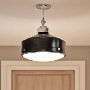 Urban Ambiance Luxury Urban Loft Pendant Light,  13.375"H x 14.75"W,  Midnight Black Finish, UHP3571 - 1 of 4
