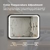 LED Bathroom Mirror With Metal Frame, 3 Colors Dimmable Anti-Fog Bathroom Mirror Waterproof Wall Mounted Makeup Mirror With Wall Switch Control - 4 of 4
