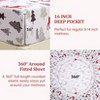 Christmas Sheet Set, 85gsm Brushed Polyester with Deer Digital Print, 16 in Deep Pocket Fitted Sheet Winter Holiday Sheets Set - 3 of 4