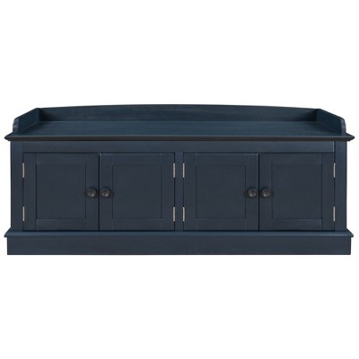 NicBex Modern 42.7" Storage Bench with 4 Doors and Adjustable Shelves for Entryway and Living Room